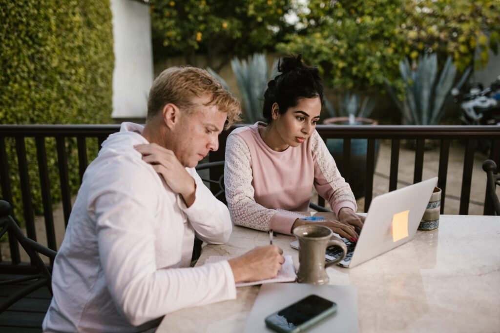 couple working together